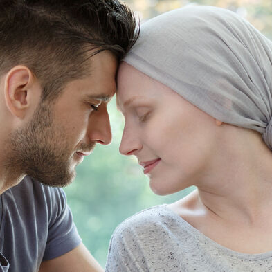 A young couple in a hospice