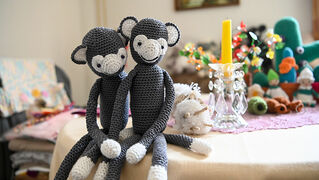 Crocheted monkeys