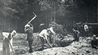 Männer aus der Arbeiterkolonie Wilhelmsdorf, um 1930