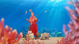 Unterwasser-Szene aus Stück