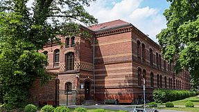 Exterior view of the Queen Elisabeth Herzberge Protestant Hospital