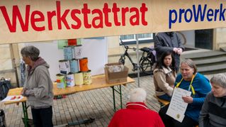 Infostand vom proWerk-Werkstattrat
