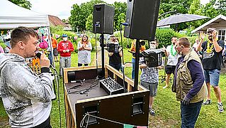 Ausgelassene Stimmung bei der "Sommersause zuhause" im Haus Bethanien.