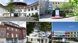 Collage Krankenhäuser des EvKB