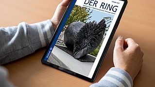Die digitale Ausgabe von DER RING auf dem Tablet.