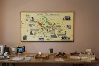 Historischer Plan vom Gelände der Wohnstätten.